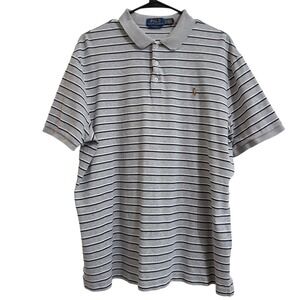 Polo Ralph Lauren Mens XL Striped Classic Fit‎ Golf Polo Shirt